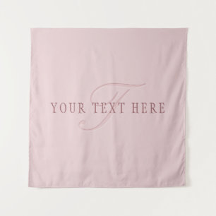 Elegant aussehendes Monogramm   Roségold Wandteppich