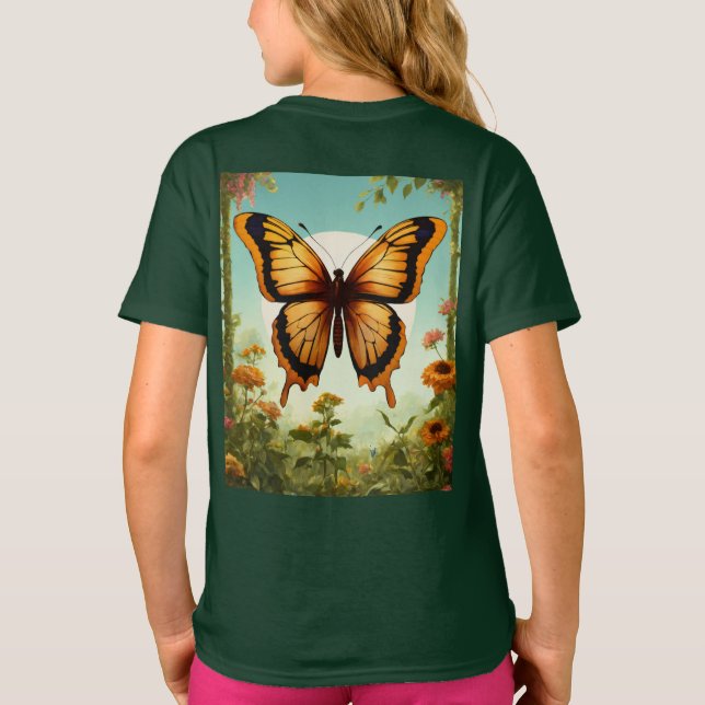 Elegant 'B' Butterfly: Logo-Design für italienisch T-Shirt (Rückseite)