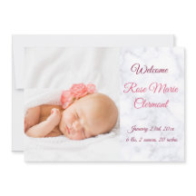 Elegant Baby Birth Announcement – with Photo