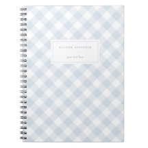 Elegant Baby Blue Buffalo Notebook