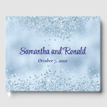 Elegant Baby Blue Glitzer and Foil Wedding