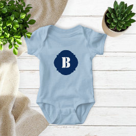 Elegant Baby Bodysuit with Simple Monogram Strampler