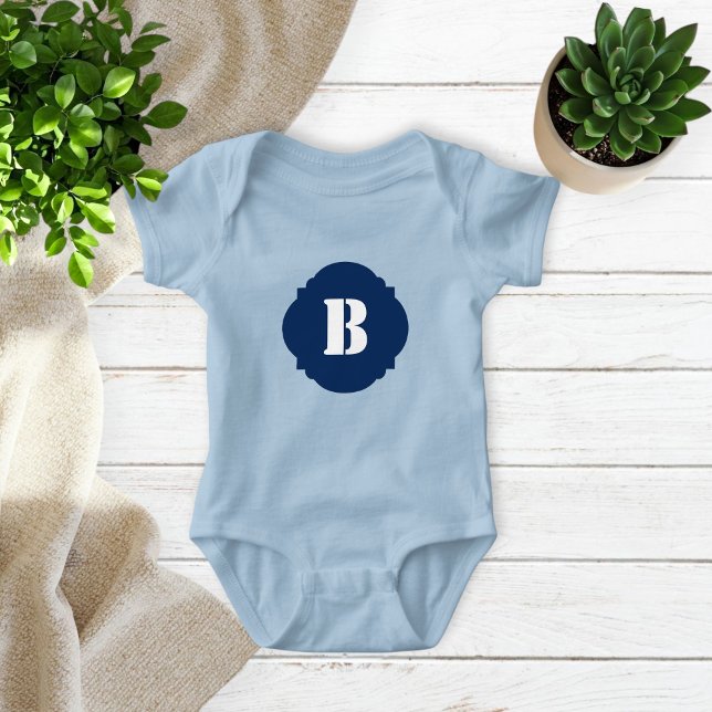 Elegant Baby Bodysuit with Simple Monogram  Strampler (Von Creator hochgeladen)