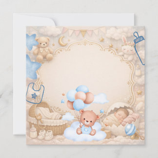 Elegant Baby Celebration Invitation Template Einladung
