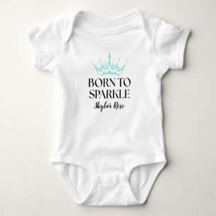 Elegant Baby & Co Black Teal Babyparty Strampler