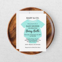 Elegant Baby & Co Schwarz Türkis Babyparty