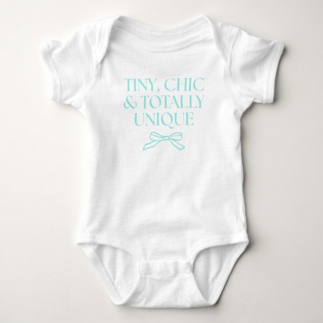 Elegant Baby & Co Teal Baby Shower Baby Strampler (Vorderseite)