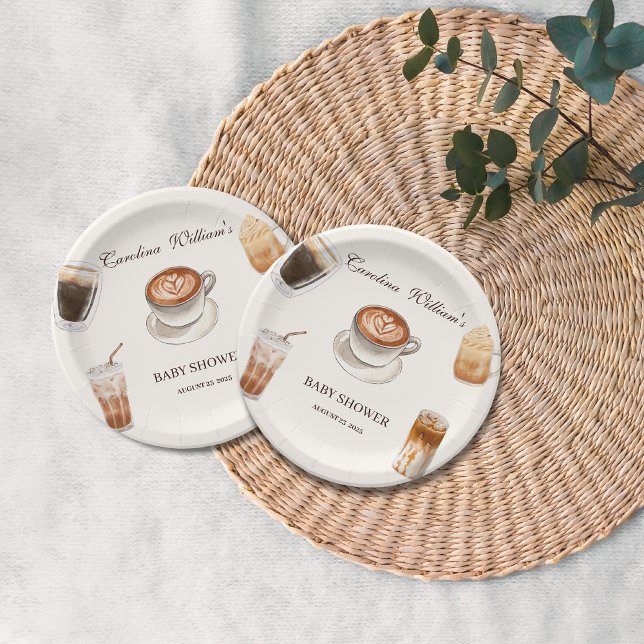 Elegant Baby ist das Brewing Coffee Baby Duwer Pappteller (Von Creator hochgeladen)