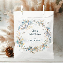 Elegant Baby Its Cold Outside Navy Gold Winter  Geschenktütchen