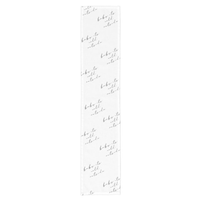 Elegant Baby It's Cold Outside Winter Shower Line Kurzer Tischläufer (Vorderseite)