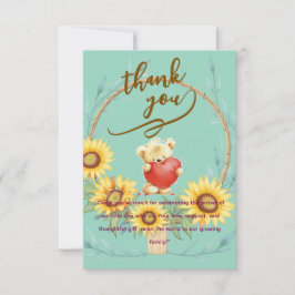 Elegant Baby personalized Flat Thank You Card Dankeskarte