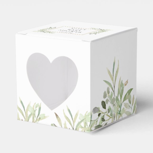 Elegant Baby Shower Greenery Botanical Gevor Box Geschenkschachtel (Vorderseite)
