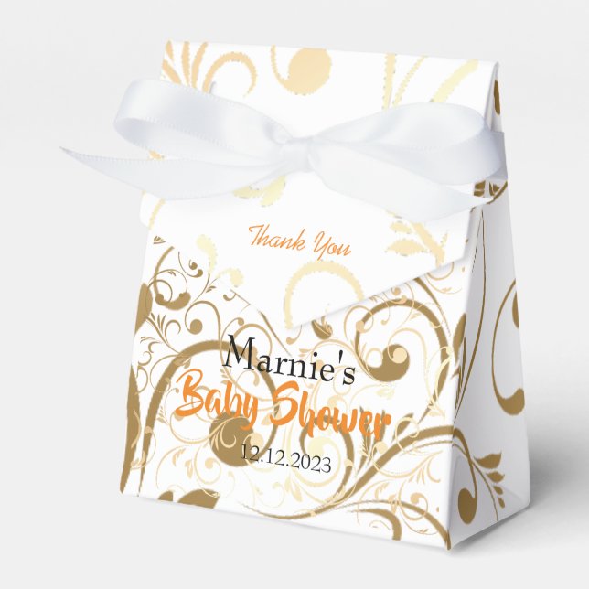 Elegant Baby Shower Vielen Dank für die Vorzüge de Geschenkschachtel (Vorderseite)