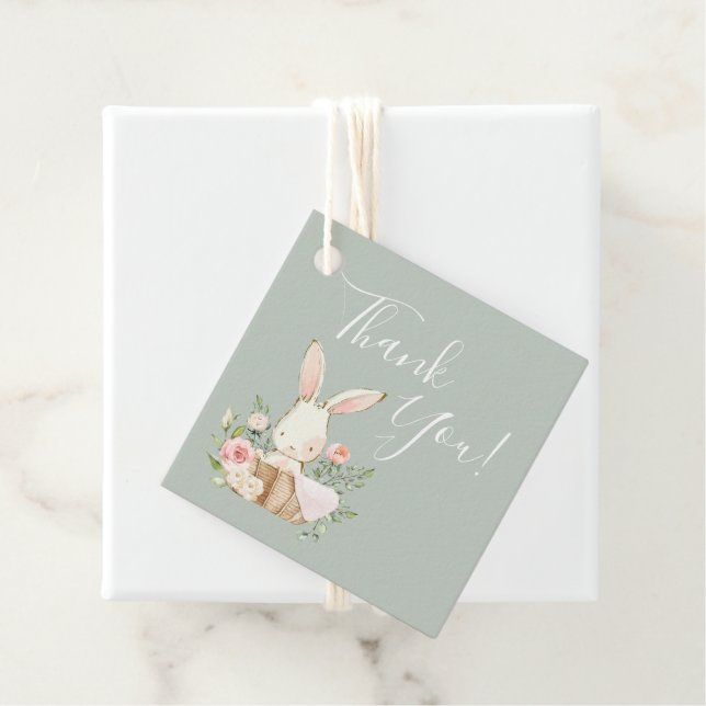 Elegant Baby Shower Vielen Dank Geschenkanhänger (Beispiel)