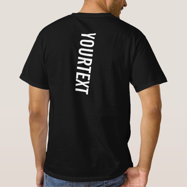 Elegant Back Print Template Mens Modern Large Text T-Shirt (Rückseite)