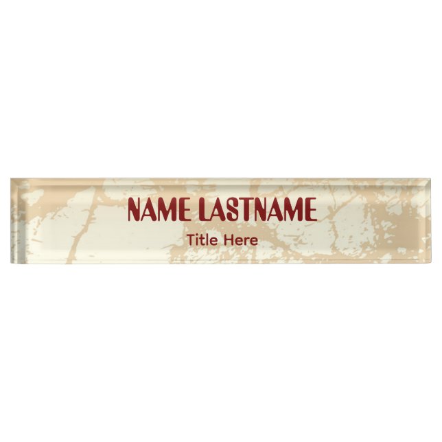 Elegant background custom name namensplakette (Vorderseite)
