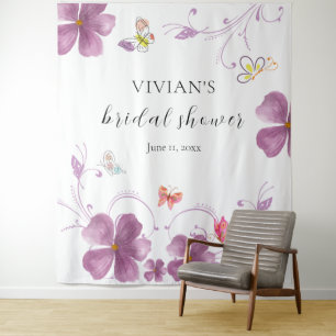 Elegant Baho Er gibt mir Schmetterlinge Brautparty Wandteppich