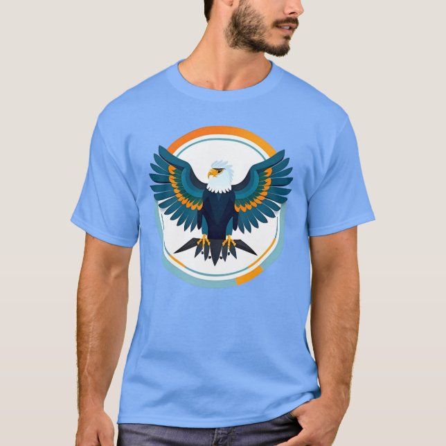 Elegant Bald Eagle Emblem T-Shirt (Vorderseite)