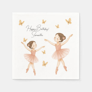 Elegant Ballerina Geburtstagsparty Paper Napkin Serviette