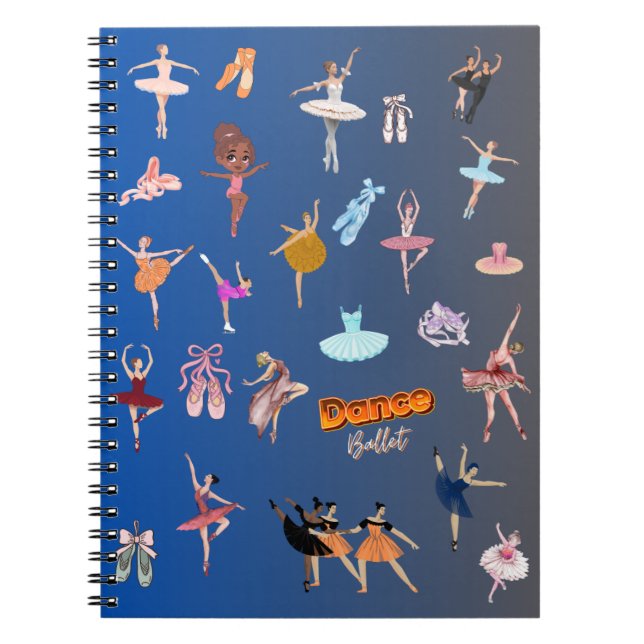 Elegant Ballet Dancers Notizblock (Vorderseite)