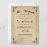 Elegant Bar Mitzvah Einladungen<br><div class="desc">Diese formelle und elegante Bar Mitzvah-Einladung reicht bis in die Vergangenheit zurück,  hat aber noch einen Hauch von einem Coolen Faktor. Neutraler Hintergrund im Vintagen Papierstil mit schwarzer Schrift und Schrift.</div>