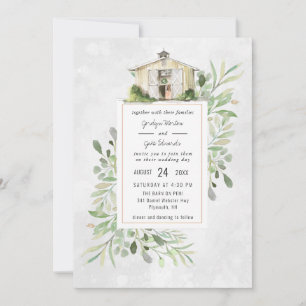Elegant Barn Einladung zur Hochzeit von Wasserfa