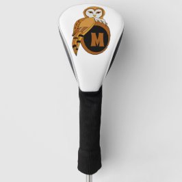 Elegant Barn Owl Monogram Golf Headcover