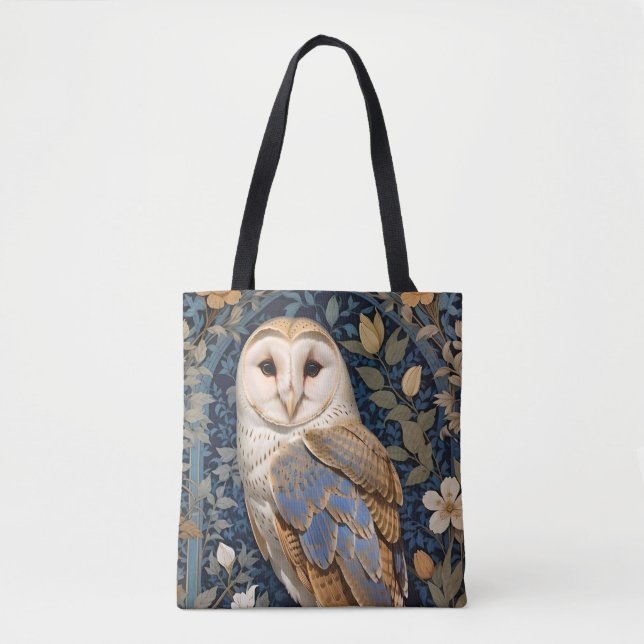 Elegant Barn Owl William Morris Inspiriert (Vorderseite)