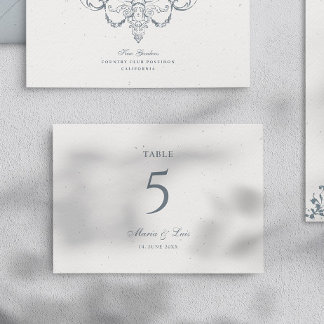 Elegant Baroque Wedding Set I Table Number Card Tischnummer