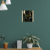 Elegant Bastet Poster | Ägyptische Katze-Göttin