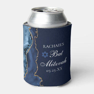 Elegant Bat Mitzvah Party Navy Blue Gold Custom Dosenkühler
