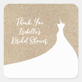 Elegant Beach Brautparty Sticker weiß