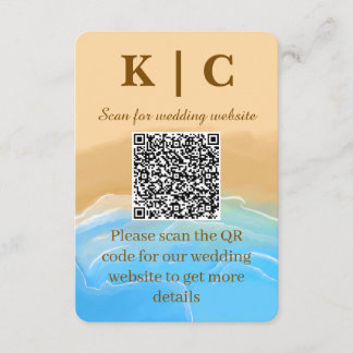 Elegant Beach theme Wedding Enclosure Card Begleitkarte