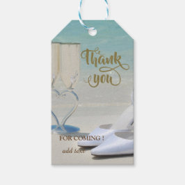 Elegant Beach Wedding Glass, High Hells Danke Geschenkanhänger