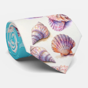 Elegant Beach Wedding Seashells Pearls Nautical Krawatte