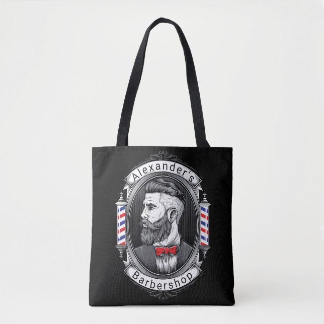 Elegant Bearded Man Barbershop Personalize (Vorderseite)