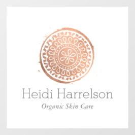 Elegant Beauty Mandala Logo Rose Gold Window Cloni Fensteraufkleber