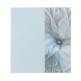 Elegant Beauty Modern Abstract Fractal Art Flower Notizblock
