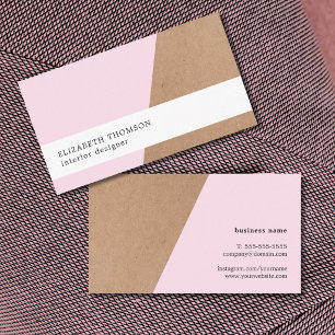 Elegant bedruckte Kraft-Rosen-Geometrie Visitenkarte