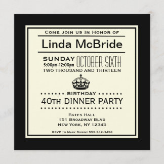 Elegant behalten Sie ruhigen Geburtstag Einladung