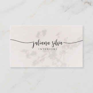 Elegant Beige Business Card Visitenkarte