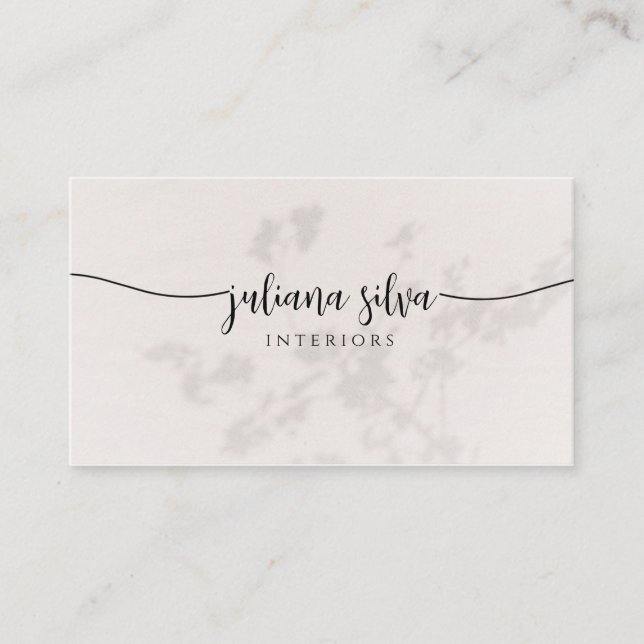 Elegant Beige Business Card Visitenkarte (Vorderseite)
