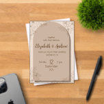 Elegant Beige Floral Wedding Invitation Acryleinladungen<br><div class="desc">Perfect for couples who appreciate understated elegance,  this invitation blends soft beige tones with sophisticated typography to create a graceful first impression for your special day. Fully customizable to reflect your wedding details.</div>