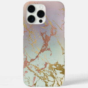 Elegant Beige Marble Minze Sage Green Rose Gold iPhone 16 Pro Max Hülle
