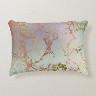 Elegant Beige Marble   Minze Sage Green Rose Gold Dekokissen