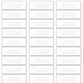 Elegant Beige Script Guest Address Labels