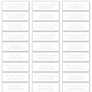 Elegant Beige Script Guest Address Labels