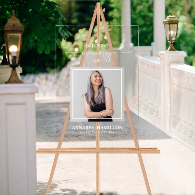 Elegant beim Love Memory Memorial Sign Acrylschild (Von Creator hochgeladen)