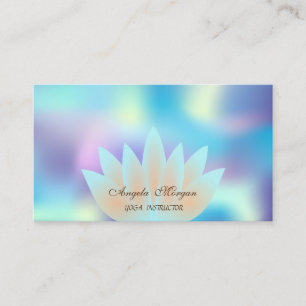 Elegant Beruflich Lotus Blume Holographic Visitenkarte