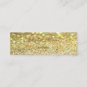 Elegant Beruflich Modern Glittery Bokeh Mini Visitenkarte